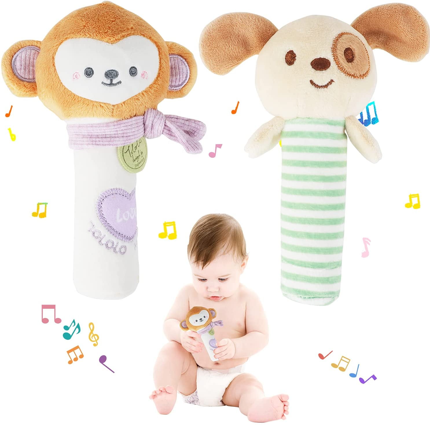Baby Infant Plush Bell Cloth Ball Baby Newborns Hand Grab Soft Rattle Toy HO3 