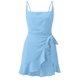 thumbnail image 3 of WILLBEST Vestido Corto Cruzado Para Mujer Con Tirantes Finos Ajustables Y Dobladillo Plisado Con Cómodo Y Transpirable. En La Cintura, Estilo Informal De Verano, 3 of 3