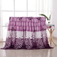 thumbnail image 2 of Lightweight Plush Fleece Super Soft Warm Cozy Throw Sofa Bed Couch Blanket (Queen Size 79 x 83"Purple Leaf), 2 of 4