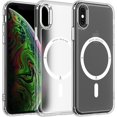thumbnail image 1 of XUCP-Case pour iPhone TP/iPhone X avec Couverture Hybride Rigide MagSafe, Protection Antichoc Airbags Grade Militaire, Résistant aux Rayures, Étui Magnétique Anti-Jaunissement Givrée, Mat Translucide, 1 of 4