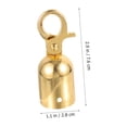thumbnail image 2 of HUGFEGWE 5PCS Rope End Stopper Cord End Caps with Hook, Lobster Claw Clasps, Cord End Caps Barrier Rope End Hooks for Crowd Control (Golden) U2537-16847, 2 of 9