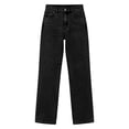 thumbnail image 2 of JUSLIO Jeans for Women Plus Size High Waisted Wide Leg Denim Jeans, Loose Casual Long Trousers Dark Gray XXXL, 2 of 5