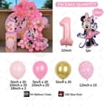 thumbnail image 3 of Kit de guirnalda de globos de Minnie Mouse de Disney, globos rosas, decoraciones para fiestas de cumpleaños de niñas, decoraciones para baby shower, suministros para globos, 3 of 4