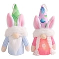 thumbnail image 1 of Easter decor hanging,2PC Easter Faceless Dwarf Decoration Ornaments Rabbit Plush Doll,Green, 1 of 8