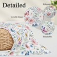 thumbnail image 2 of Pink Spring Floral Pillow Covers, Linen Long Throw Pillow Case, Elegant Pastoral Flowers Butterfly Holiday Pillow Protector Decorative Cushion Cover for Living Room/Bedroom 24" x 36", 2 of 8