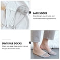 thumbnail image 3 of Milisten 4Pares Calcetines Invisibles Con Encaje Bordado Para Mujer Material Transpirable, 3 of 8