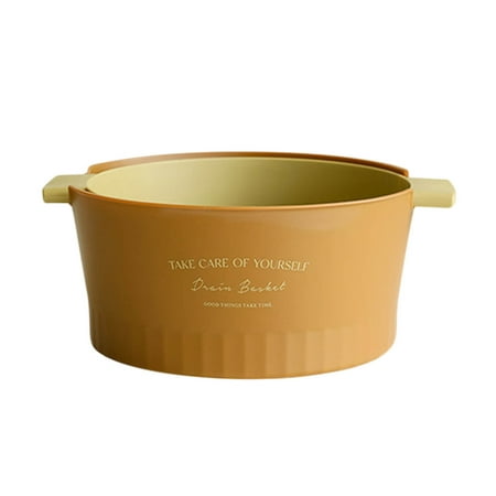 

XIAOFFENN Double-layer Fruit And Vegetable Basket Kitchen Filter Cleaning Basket