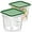 Green, variant on 2 Pieces Square Food Storage Containers Polycarbonate Clear food Container with Lid Commercial Storage with Graduations for Commercial Kitchen Dough Marinating Meat(Green, 8 Qt)
