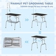thumbnail image 3 of Table de Toilettage pour Chien en Acier Inoxydable Argenté - Hauteur et Rangement Réglables / 36 Pouces x 24 Pouces / Station de Toilettage Professionnelle pour Animaux pour Usage Domestique et Salon, 3 of 7