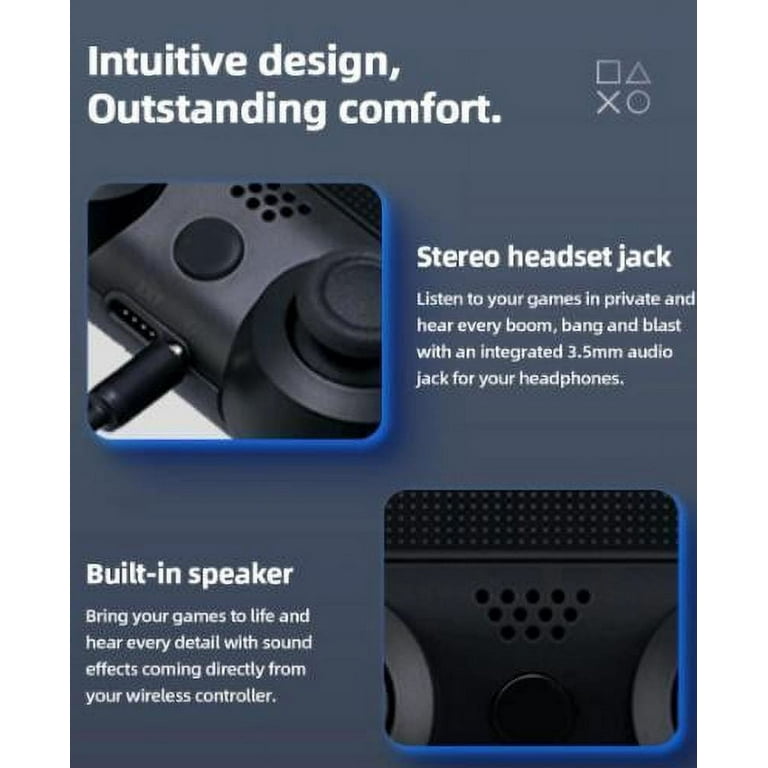 PS4 WIRELESS DUALSHOCK CONTROLLER .Wireless Controller for PS4 Custom Design V2 Gamepad Joystick for PS4 with Non Slip Grip of Both Sides and 3.5mm