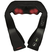 FitRx Cordless Shiatsu 3D Massager, USB-Rechargeable Shoulder, Back, and Neck Massager with Heat