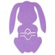thumbnail image 1 of Portacubiertos Conejito de Pascua - Material de tela, ajustable, para decoración de mesa de fiestas de Pascua, 1 of 5