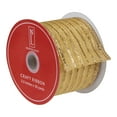 thumbnail image 3 of Northlight Gold Glitter Striped Christmas Wired Craft Ribbon 2.5" x 10 Yards, 3 of 3