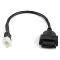 thumbnail image 2 of Cable Adaptador OBD2 De 6 Pines, Adaptador De Cable OBD Duradero Con Material ABS Para Parte De Motocicletas Sinnis Y Lexmoto Para Detección De Fallas, 2 of 7