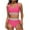 Hot Pink, variant on Xunlbb Swimsuits-Womens Two Piece Swimsuits For Women Piece Hawaiian Tropical Print Swim Cami Bra And Ruffles Bathing Sets Beachwear Swim Top with Shorts