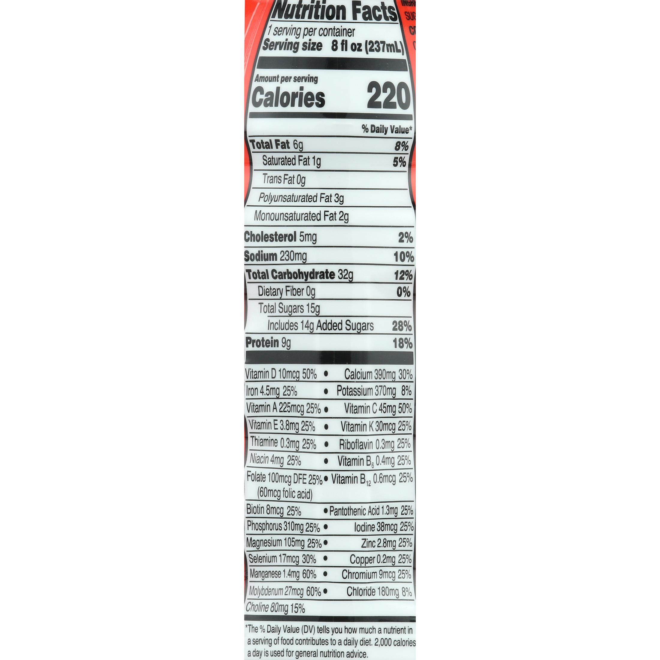 Batido Nutricional de Fresa, 8 fl oz, 6 unidades 3