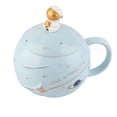 thumbnail image 3 of Taza De Astronauta Linda De 400 Ml - Taza De Cerámica Premium Con Cuchara Con Tapa Para Café, Té, Leche, Ergonómico, 3 of 8