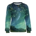 thumbnail image 7 of Landscape Butterfly Women's Floral Printed Sweatshirt Long Sleeve Crewneck Casual Loose Vintage Graphic Pullover Tops, 7 of 7