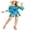 Blue, variant on Flying Tomato Women's Off Shoulder Tropical Summer Romper (Blue, Small)