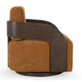 thumbnail image 2 of Pemberly Row 360-Degree Swivel Fabric Upholstery Accent Chair in Amber, 2 of 8