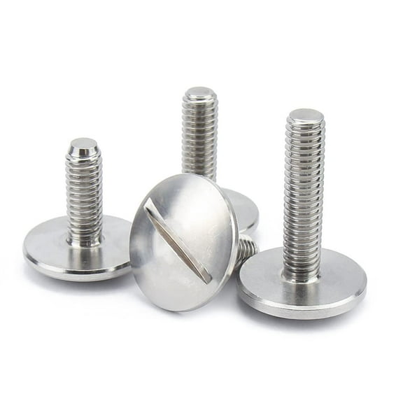 10 Pcs 304 Stainless Steel Big Flat Head Slotted Slotted Screws for Fastening Accessories M2x4mm.