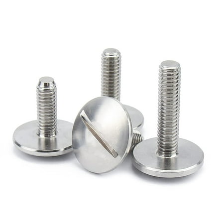

5 Pcs 304 Stainless Steel Big Flat Head Slotted Slotted Screws for Fastening Accessories M5x20mm.