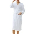 thumbnail image 2 of Dpytoraw Men's Robes Cloth Bathrobe Soft Kimono Bath Robe Kimono Spa Robe For Men Long Loungewear With Pockets, 2 of 5