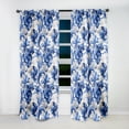 thumbnail image 2 of Designart "Swirling Ornaments In Cobalt Blue" Floral Blue Curtain 1 Panel, 2 of 6