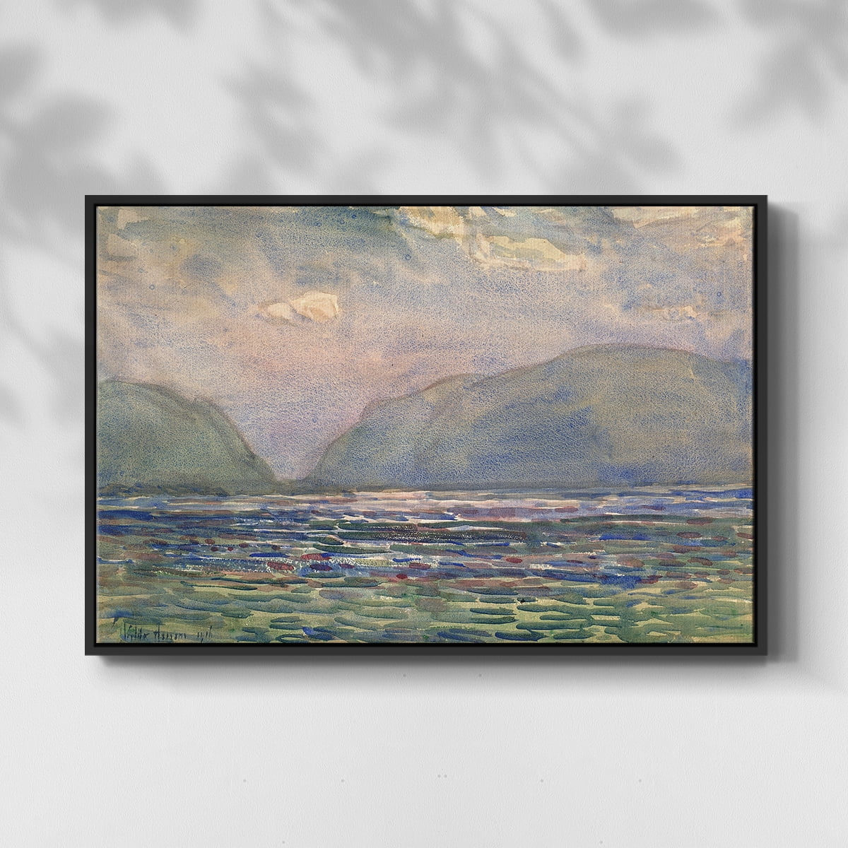 Vintage Landscape-CXXXVI By Wexford Home Framed in Black Wood Gallery Wrapped Canvas 25 in. x 37 in.