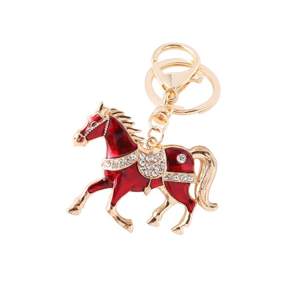 Eoozwa Porte-Clés Cheval Pendentif Animal pour Sac Nouvel An Lunaire Accessoire Zodiaque, Porte-Clés à Thème Équestre pour Clés Sac à Dos, Fermoir en Métal Durable Cadeau pour les Amoureux des Chevaux