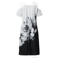 SGQSRQJ Women Summer Dresses Women Casual V Neck Summer Printed Off The