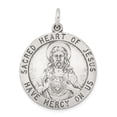 thumbnail image 1 of Beautiful Sterling Silver Sacred Heart of Jesus Medal, 1 of 2
