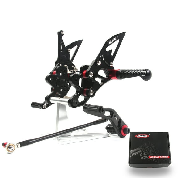 Arashi (Version 2.0) Rearsets for Suzuki GSXR600 GSXR750 2011 - 2023 Motorcycle Accessories Adjustable Footrests Reversed Shift GP Shift GSX-R 600 750 Black 2012 2013 2014 2015 2016 2017 2018 2019
