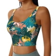 thumbnail image 2 of Kdxio Hawaiian Style Print Workout Crop Tank Top for Women Racerback Yoga Tank Tops Athletic Sports Shirts Exercise Undershirts, 2 of 9