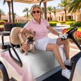 thumbnail image 3 of Golf Cart Seat Covers for 2 Seater, Pink Grey Soft Microfiber Cart Seat Towel Blanket, Gray Farmhouse Modern Rustic Absorbent Breathable Non Slip Bench Seats Protector for Golf Course 51"x31", 3 of 9