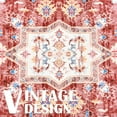 thumbnail image 2 of Softlife Ultra-Thin Chenille Vintage Area Rug Non Slip Washable Oriental Tribal Antique Carpet Home Decor Boho Style,5'x8',Red, 2 of 8
