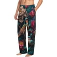 thumbnail image 6 of Fuzoiu Colorful Rose Bird Print Men's Pajama Pants,Lounge Pants for Men,Lounge PJ Bottoms,Sleepwear Pants with Drawstring Pockets -X-Large, 6 of 6