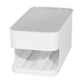 thumbnail image 3 of Fiudx Organizador de Doble Capa para Refrigerador, con Deslizamiento Automático, Gestión de Alimentos Frescos, Borde Seguro, Práctico para La Cocina Del Hogar, Plástico, Blanco, Rosa, Gris y Amarillo, 3 of 7