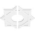 thumbnail image 2 of 22"OD x 7"ID x 12 1/4"C x 1"P Axel Architectural Grade PVC Contemporary Ceiling Medallion, Two Piece, 2 of 11