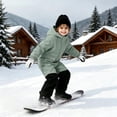 thumbnail image 3 of Girls Ski Suits Waterproof Jumpsuit with Hood Warm Insulated Midweight Zipper Closure Kids Winter Snow Jacket Green 6 Years, 3 of 8