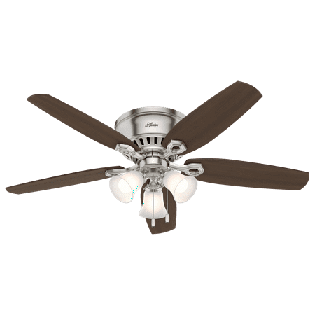 

Hunter 52 Builder Brushed Nickel Ceiling Fan with Light Kit and Pull Chain