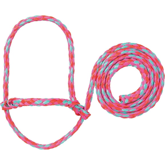 Livestock Poly Rope Sheep Halter, Modern Style Braid Sheep and Goat Rope Halter, Adjustable Lamb Halter Lead, Livestock Sheep Showing Supplies