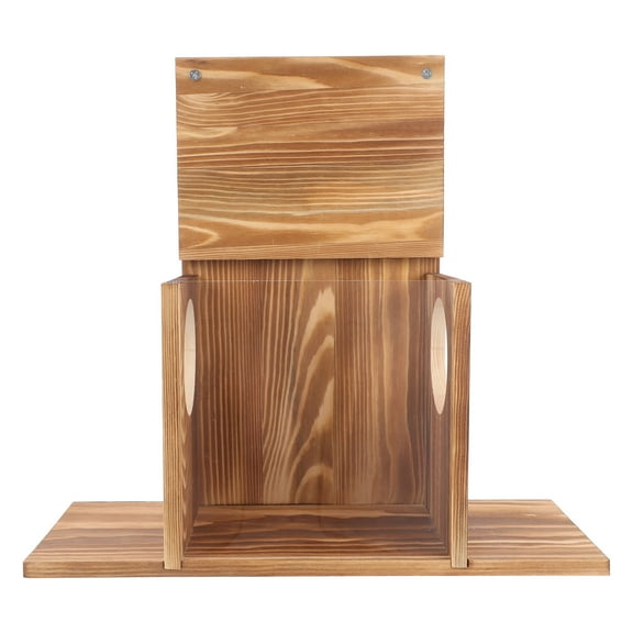 AURARMLET Outside Squirrel Feeder Squirrel Feeder House Wood Feeding Simple Design 1Pack