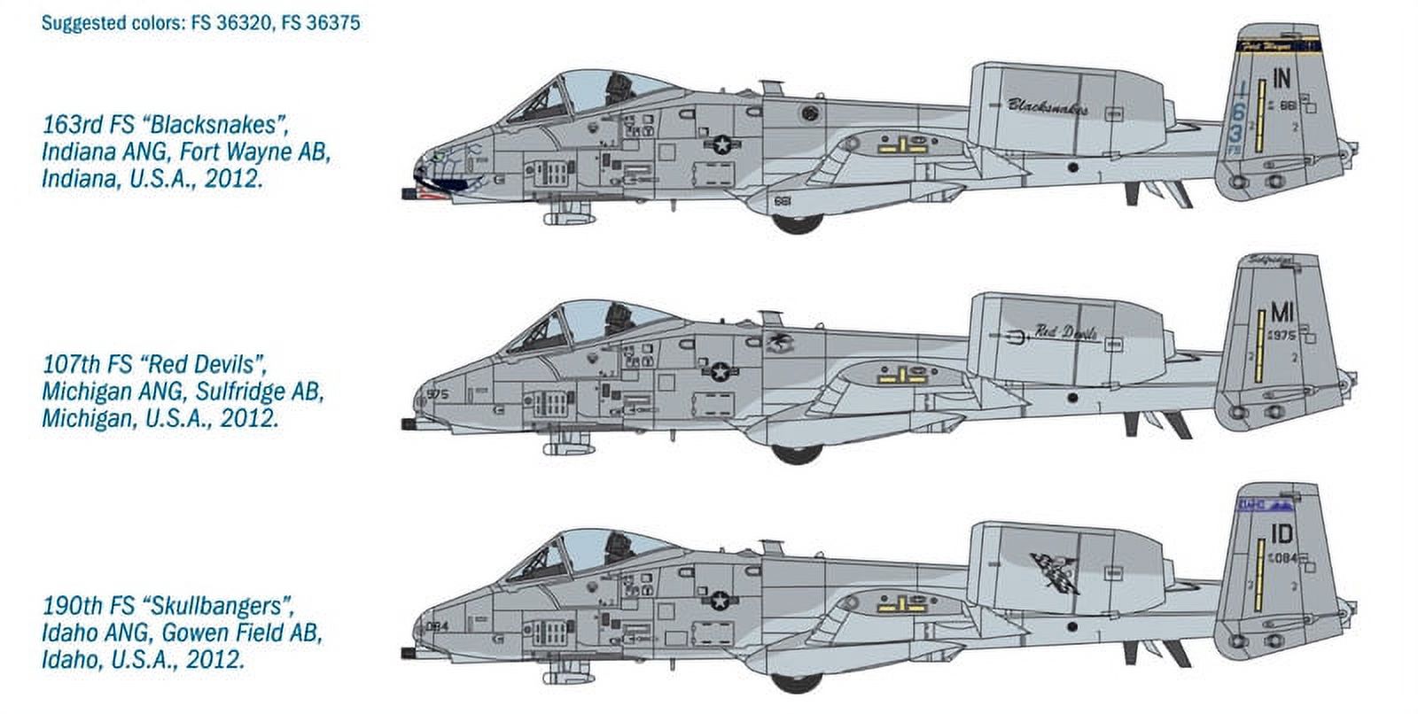 Italeri 2725S¬†A-10C Blacksnakes Model Aircraft 1: 48