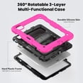 thumbnail image 3 of Funda Protectora para IPad Pro de 11 Pulgadas (M4) 5ª Generación 2024 con Soporte Giratorio de 360 ° (Rosa), 3 of 9