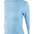 thumbnail image 4 of A2Y Women's Casual Ribbed Long Sleeve Turtle Neck Top Shirts Ocean Blue L, 4 of 5