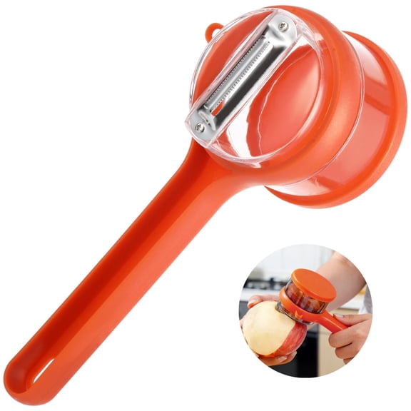 Fruit Peeler with Storage Box, Multifunctional Fruit and Vegetable Peeler with Double-Sided Stainless Steel Blades, Easy to Clean Peeling Knife for Kitchen Veggie