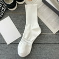 thumbnail image 2 of vnanda Soft Socks 1 Pair Unisex Socks Pure Color Knitted Mid-tube Ankle Protection Soft High Elasticity Anti-slip Warm No Odor Sweat Absorption Adult Four, 2 of 8