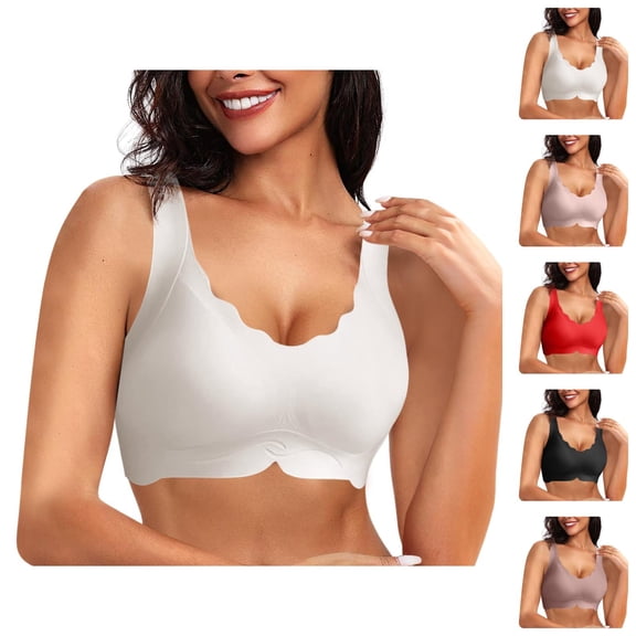 Sports Bras for Women Comfortable Lightweight Full Coverage Seamless Push Up Bralettes Everyday Bra