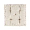 thumbnail image 2 of 20x20 inches Floor Pillow with Chenille Fabric, Square Cushion Floor Pillow with Hypoallergenic Poly, Soft Floor Sitting Pillow for Yoga, Living Room, Balcony, Ooutdor, Tatami, Ivory, 2 of 6